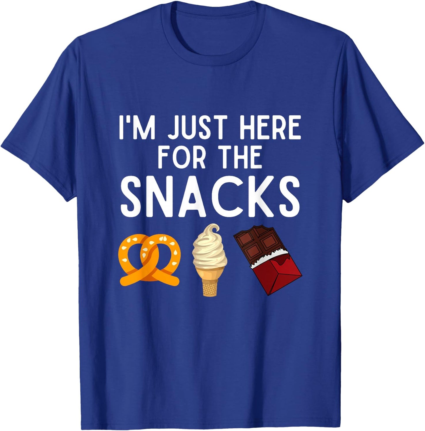 I'm Just Here For The Snacks Funny Snack Lover Gift T-Shirt - T-Shirt | Royal