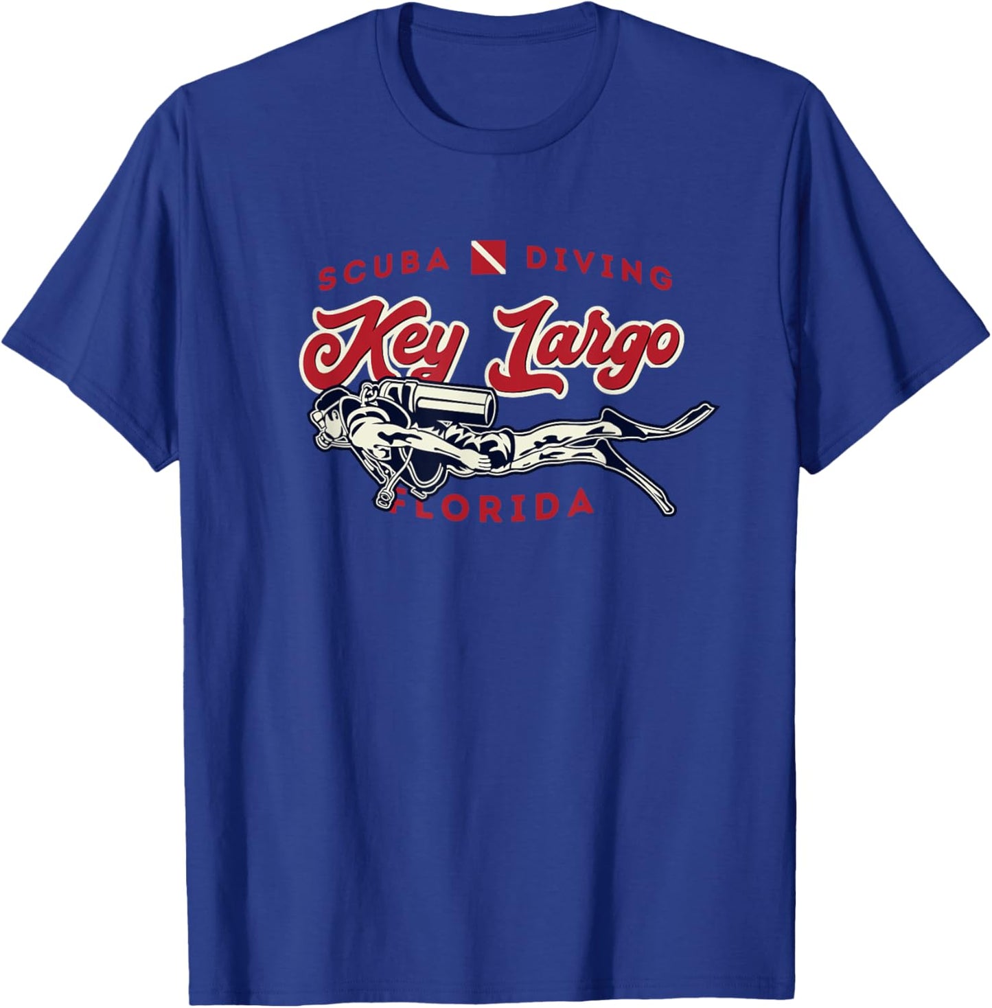 Key Largo, Florida Scuba Diver Shirt T-Shirt - T-Shirt | Royal
