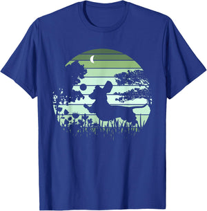 Dachshund Wiener Dog Sunset Garden Nature Lover Men Women Girls Kids T-Shirt - T-Shirt | Royal