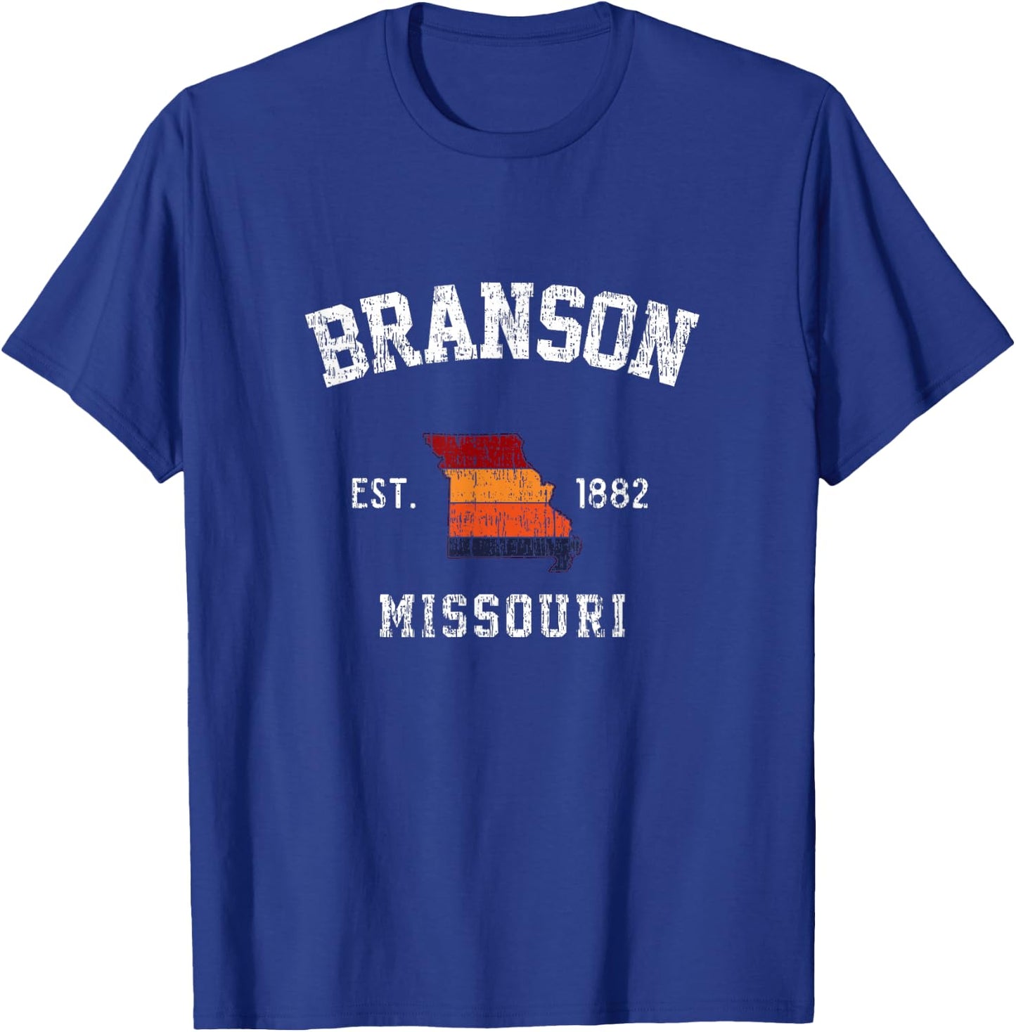 Branson Missouri Vintage MO Home Retro Sports Design T-Shirt - T-Shirt | Royal