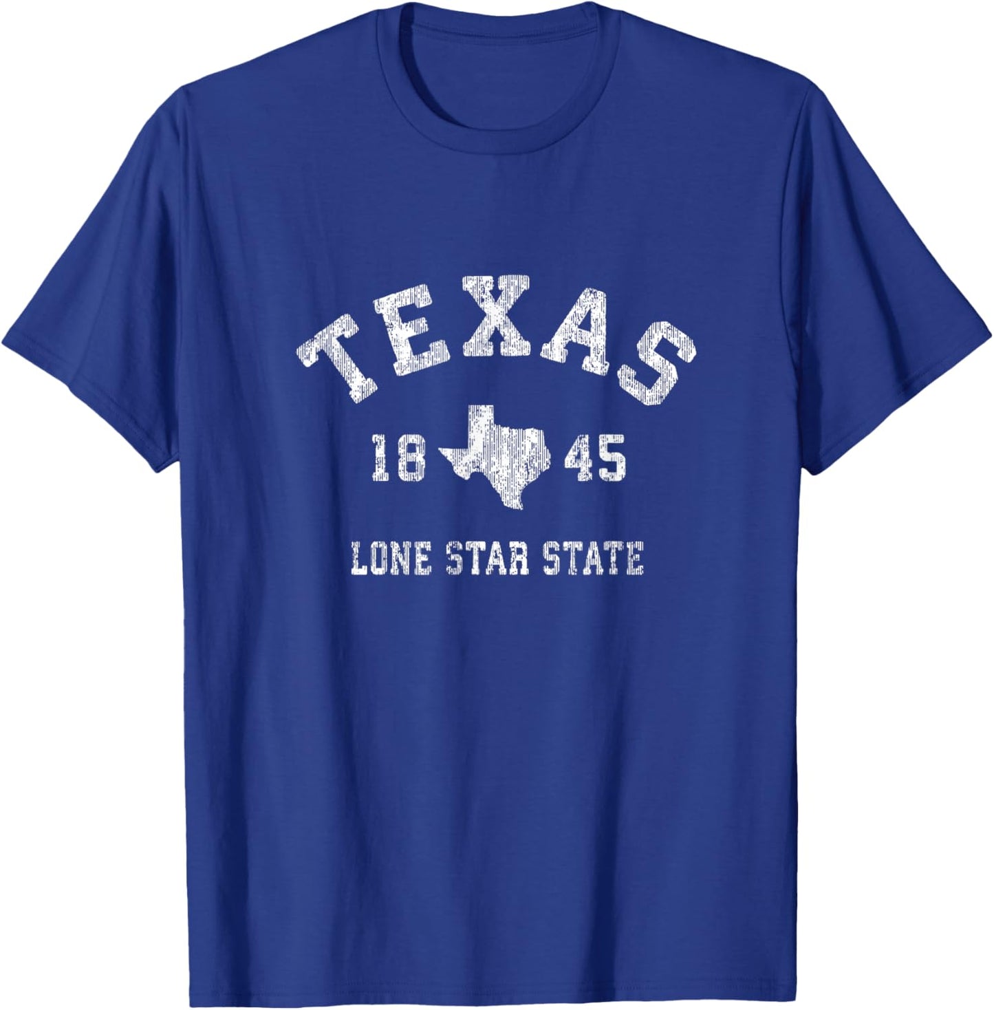 Texas TX Vintage Sports Design Texan T-Shirt - T-Shirt | Royal