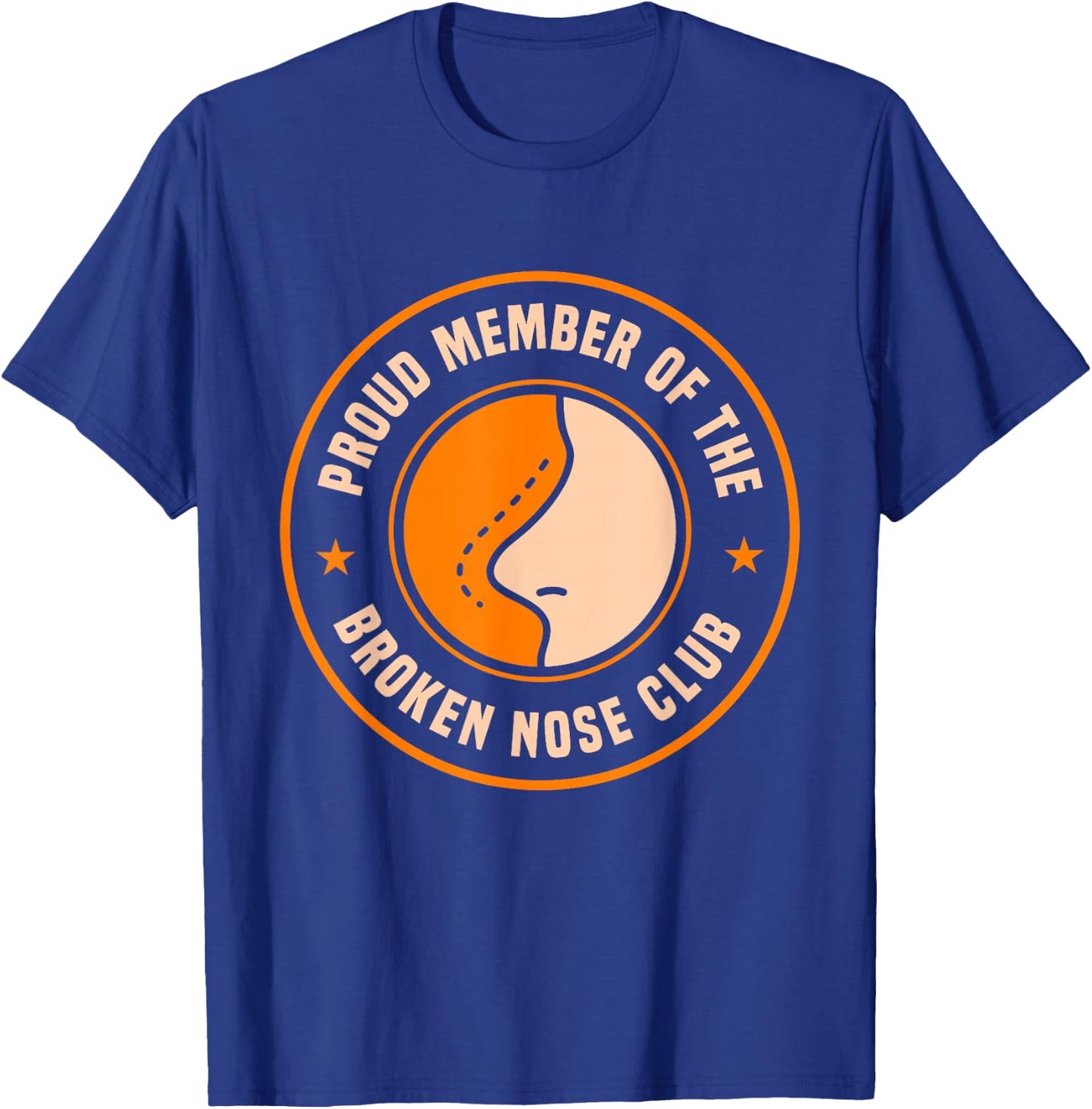 Funny Broken Nose Club T-Shirt - T-Shirt | Royal