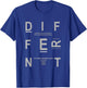 Grey Different Monochrome Color Graphic T-Shirt - T-Shirt | Royal
