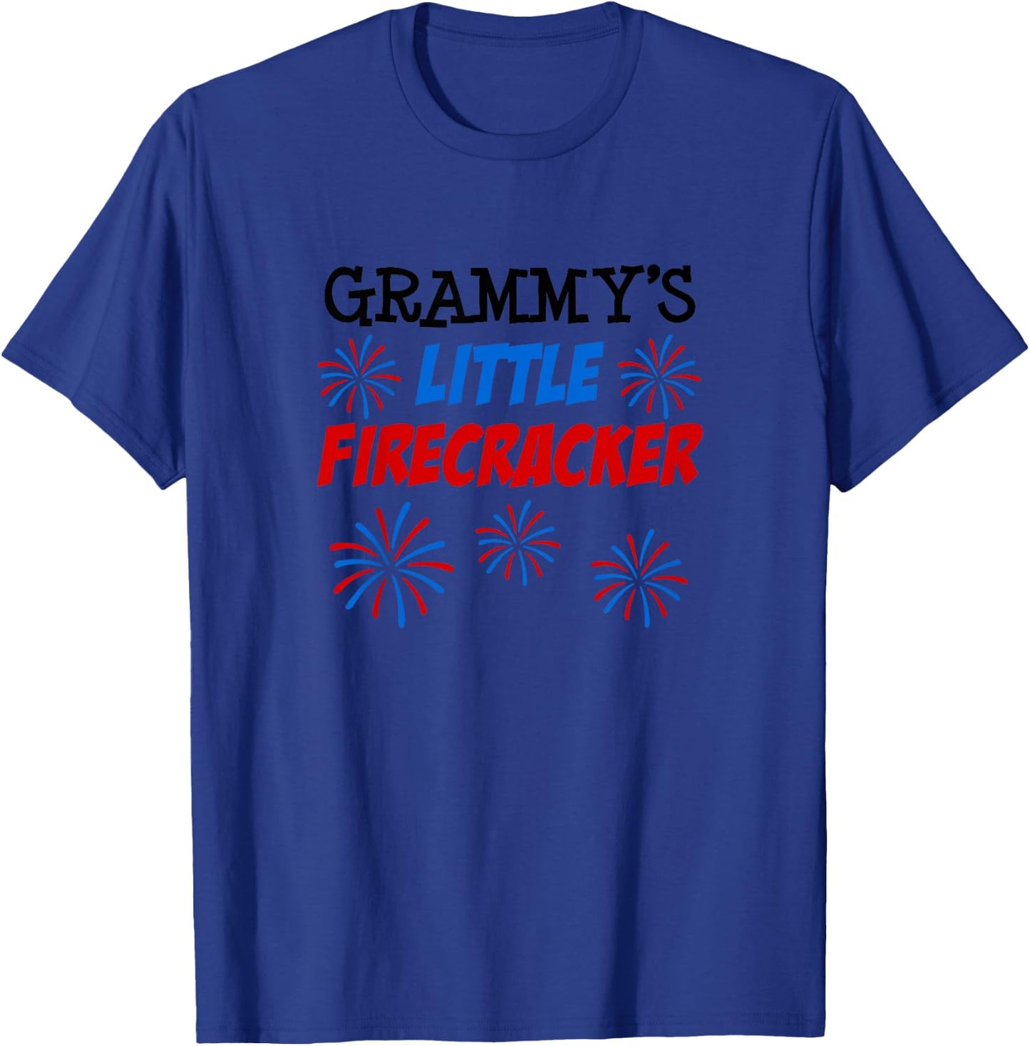 Grammy's Little Firecracker Cute Cartoon Grandchild T-Shirt - T-Shirt | Royal