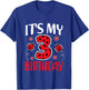 Kids 3 Years Old Ladybug 3rd Birthday Party Girls T-Shirt - T-Shirt | Royal