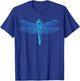 Vintage retro dragonfly scientific illustration entomologist T-Shirt - T-Shirt | Royal