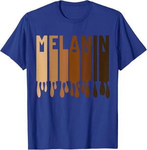 Drippin Melanin Women Pride Black History Juneteenth Melanin T-Shirt - T-Shirt | Royal