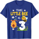 This Little Bee Is 3 Year Old Birthday 3rd Party Bee Kids T-Shirt - T-Shirt | Royal