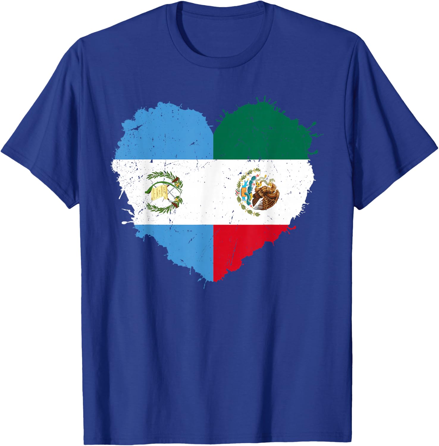 Half Mexican Half Guatemalan Hispanic Heritage Month Latino T-Shirt - T-Shirt | Royal