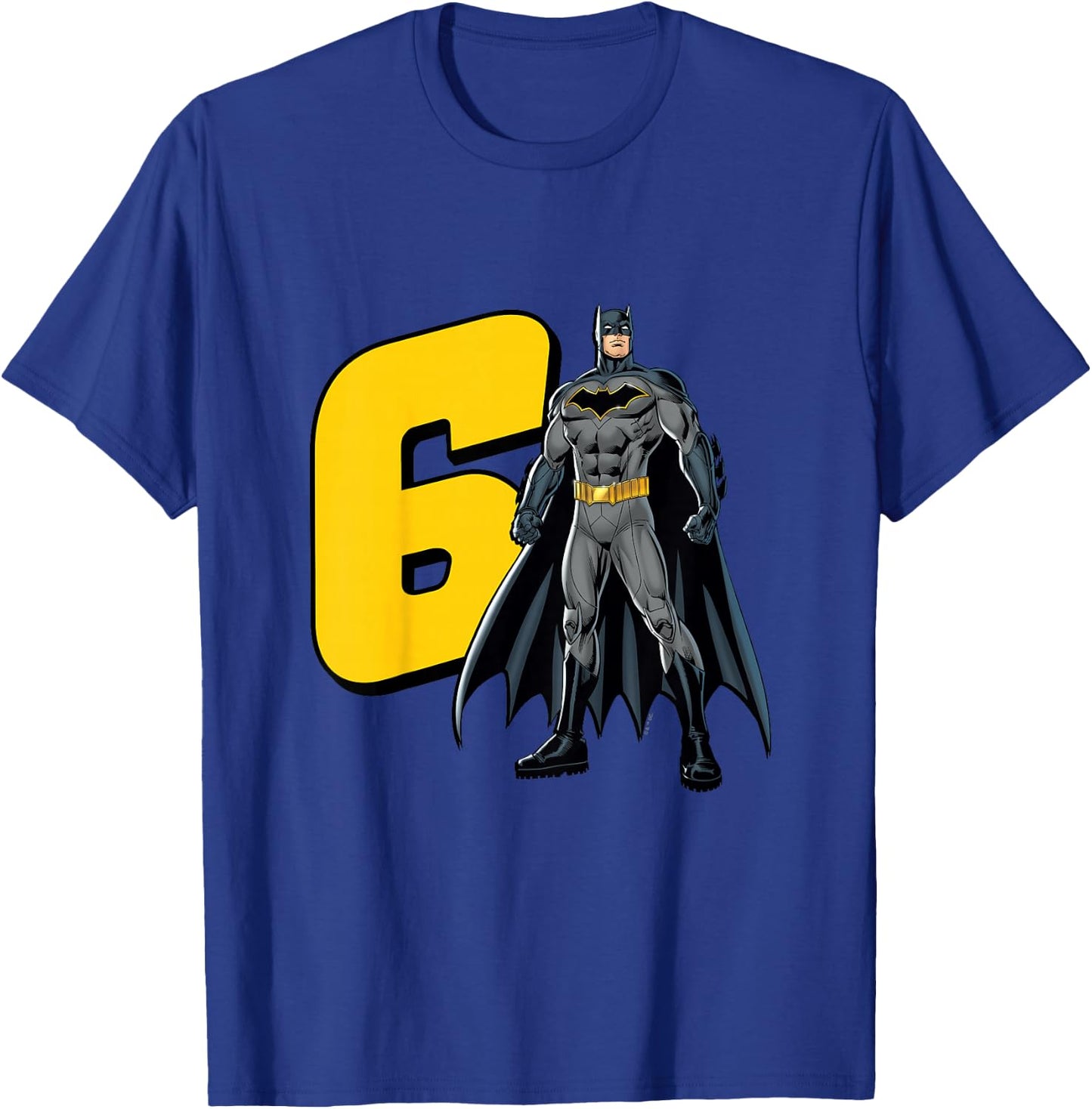 Kids Batman Super Hero 6th Birthday T-Shirt - T-Shirt | Royal