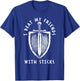 I Beat My Friends With Sticks Funny LARPing Viking T-Shirt - T-Shirt | Royal