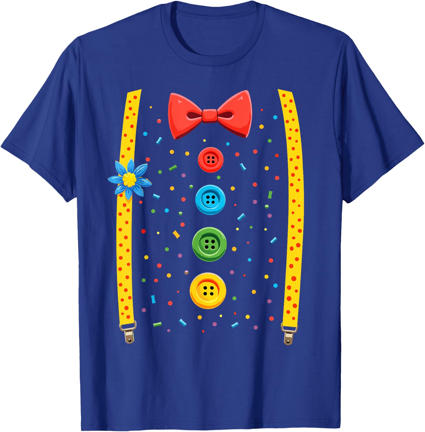 Clown Top Carnival Costume Circus Jester Children's Fancy Dress , black T-Shirt - T-Shirt | Royal