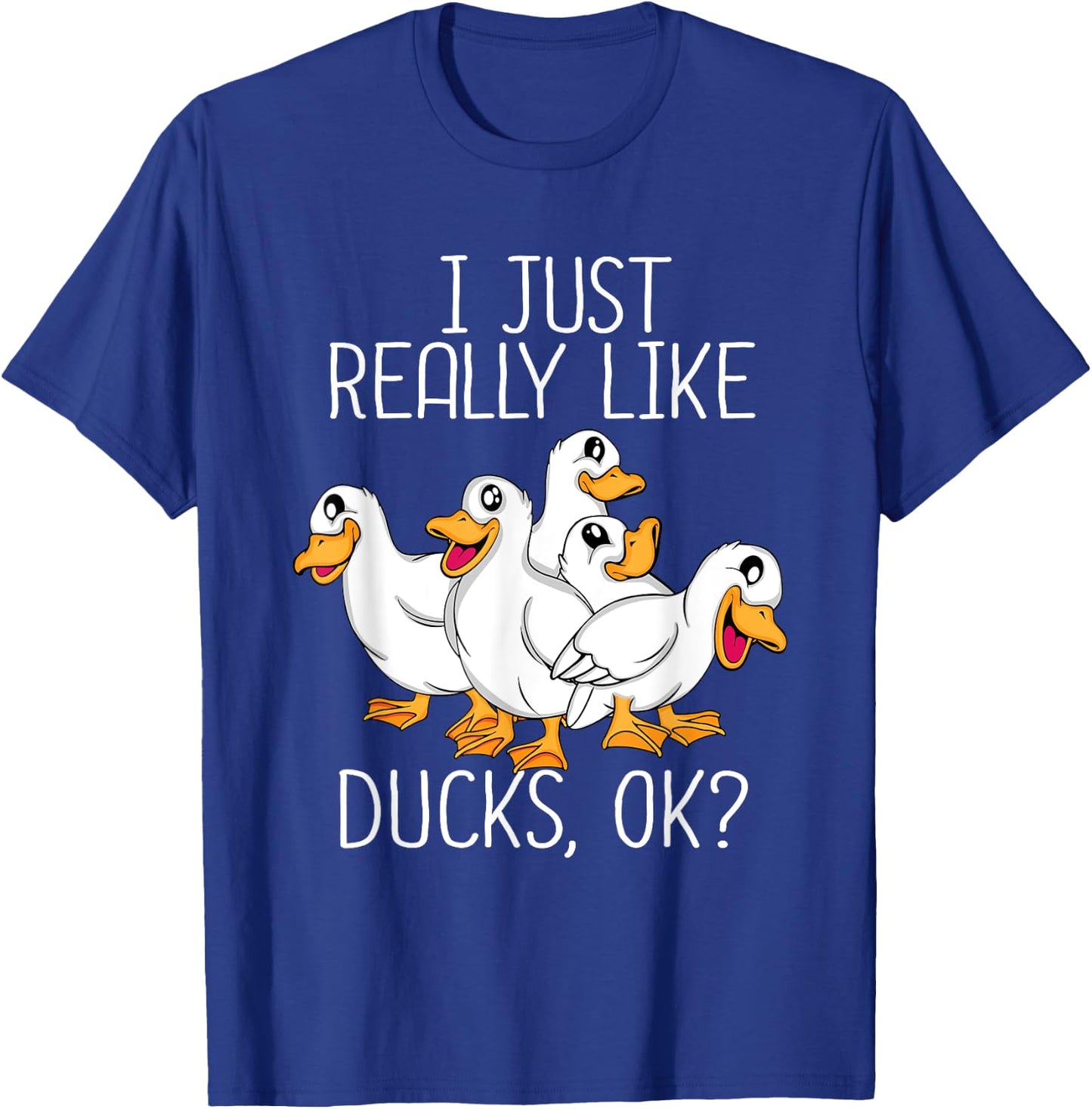 Duck Lover Women Peking Ducks Kids Duck T-Shirt - T-Shirt | Royal