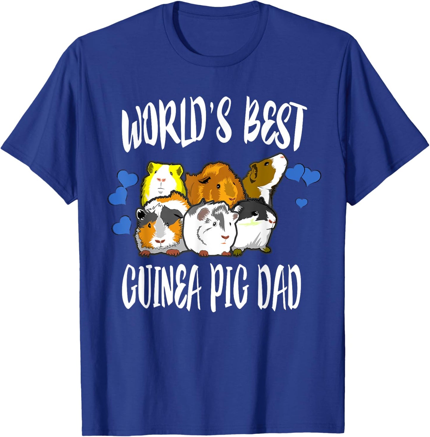 World's Best Guinea Pig Dad T-Shirt - T-Shirt | Royal