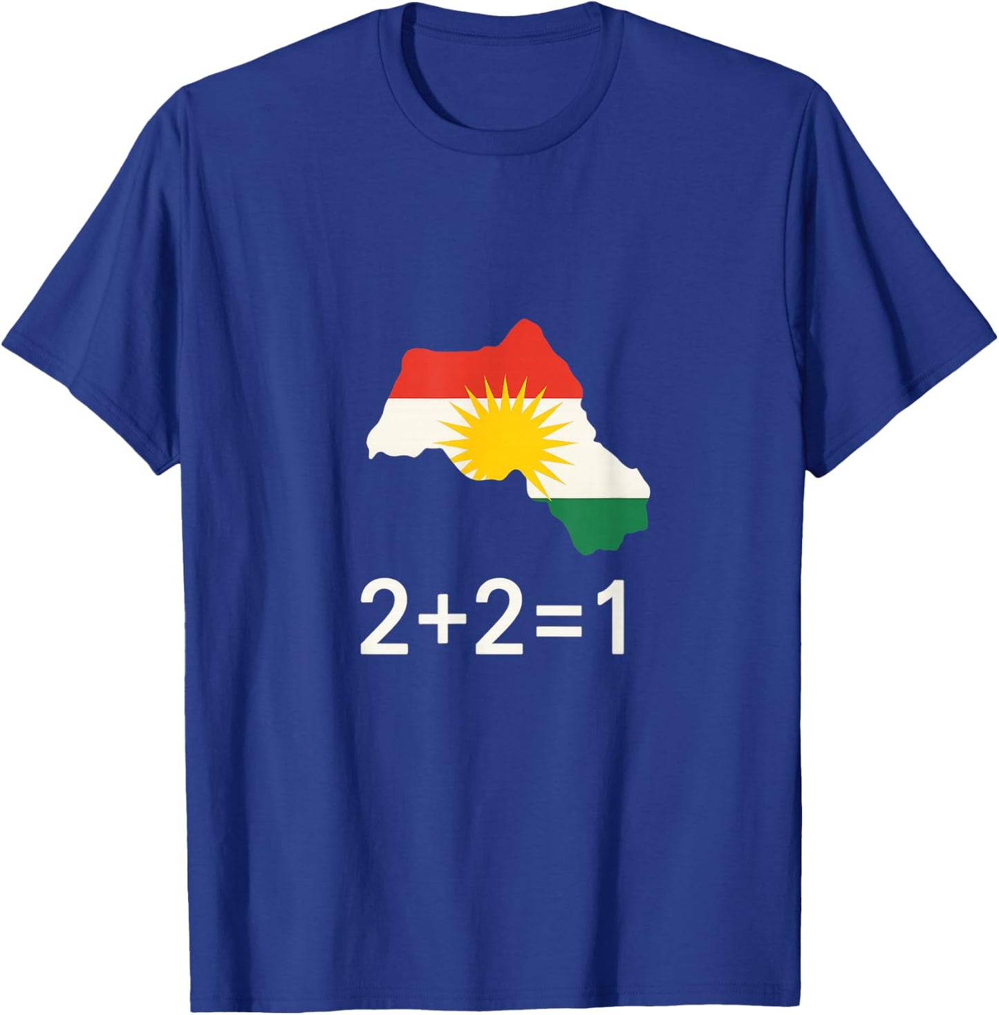 2+2=1 Kurdisch T-Shirt - T-Shirt | Royal
