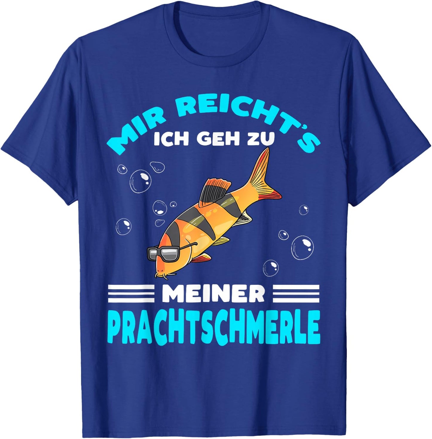 Prachtschmerle with Sunglasses Schmerlen Fish Holder, black T-Shirt - T-Shirt | Royal
