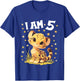 5 Years old 5 birthday Cheetahs Boy Girl Cheetah T-Shirt - T-Shirt | Royal