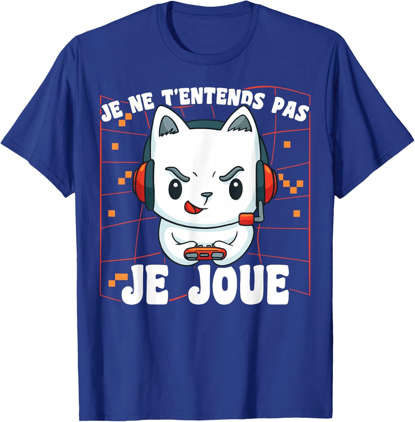 Kawaii Gamer Chat Je Ne T'T'ends Pas Je Joue Gaming Geek , Black, S T-Shirt - T-Shirt | Royal