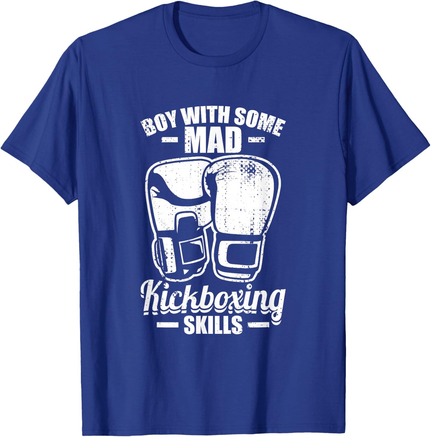Junge mit verrückten Kickbox Fähigkeiten Kickboxen T-Shirt - T-Shirt | Royal