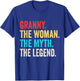 Granny The Woman The Myth And The Legend T-Shirt - T-Shirt | Royal