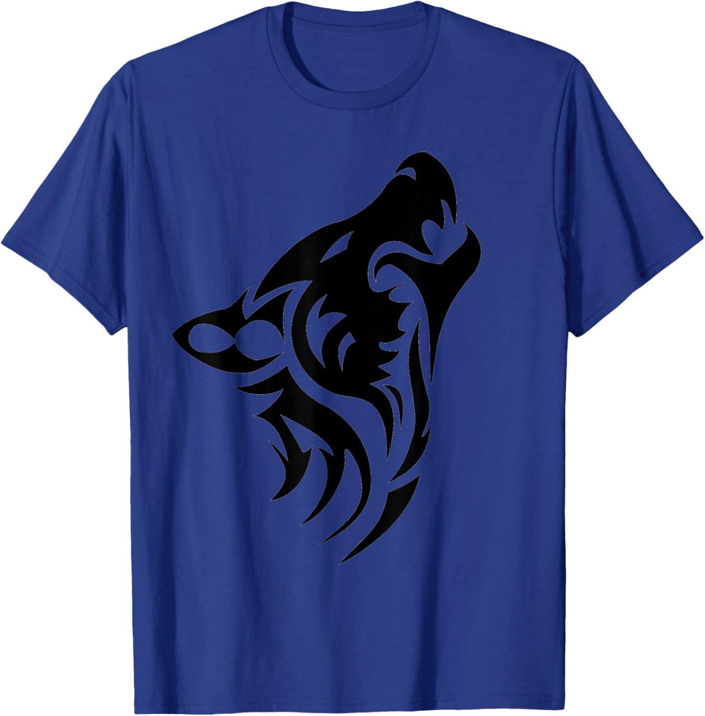 Wild Wolf Pack Team - Retro Vintage Wildlife Lone Black Wolf T-Shirt - T-Shirt | Royal