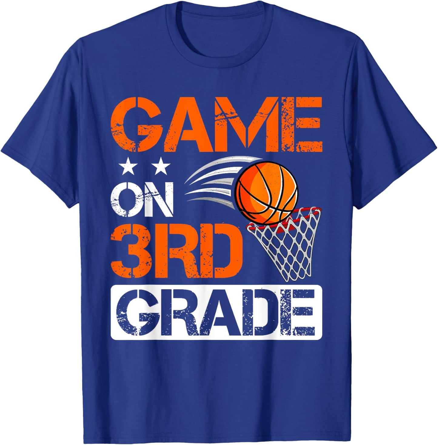 Third Grade Game on Basketball Back To School 3rd Grade T-Shirt - T-Shirt | Royal