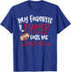 My Favorite Football Player Calls Me Glam-Ma Football T-Shirt - T-Shirt | Royal