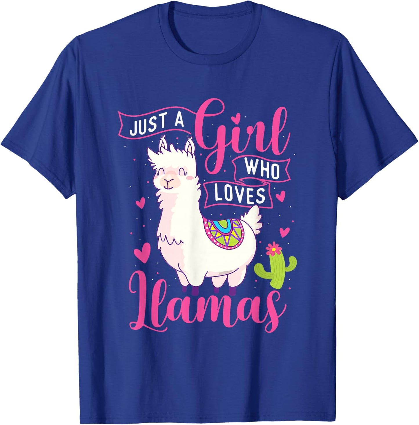 Just A Girl Who Loves Llamas - Zookeeper Nature Animal Lover T-Shirt - T-Shirt | Royal