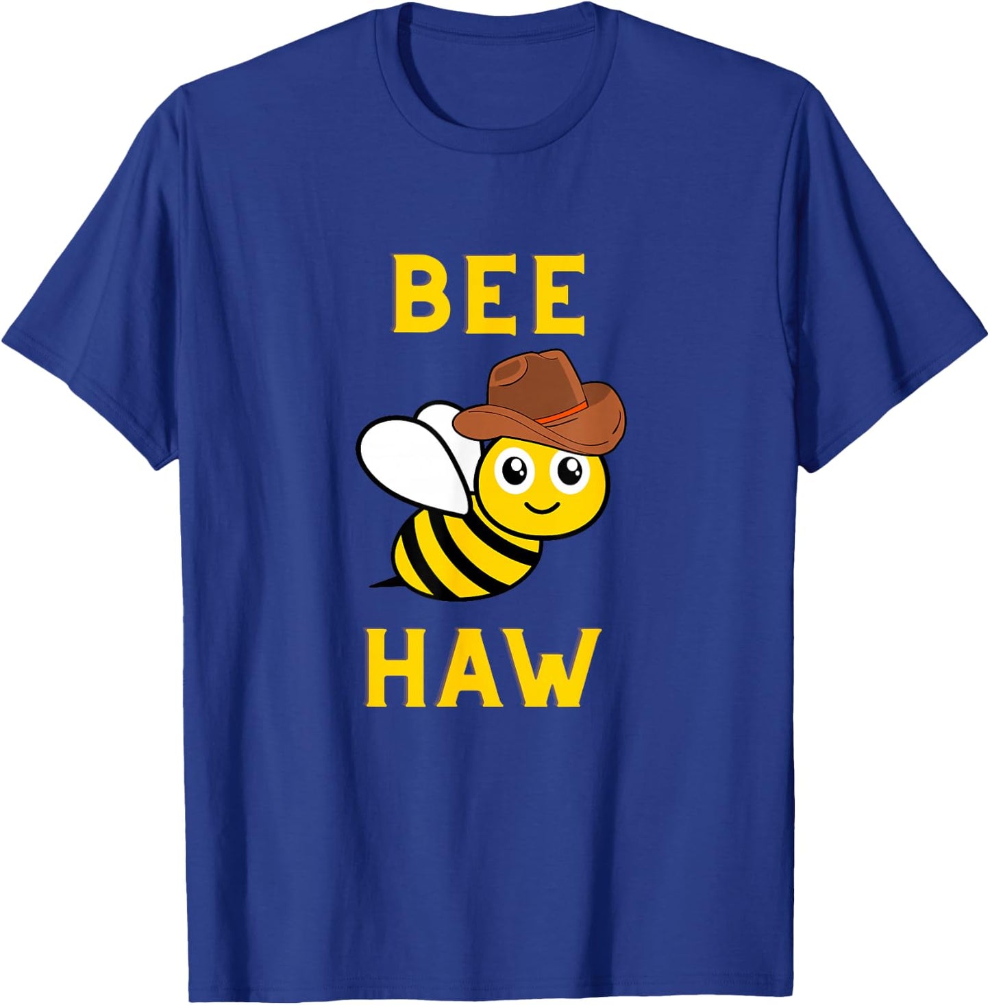 Bee-Haw | Cute Cowboy Environmentalist T-Shirt - T-Shirt | Royal