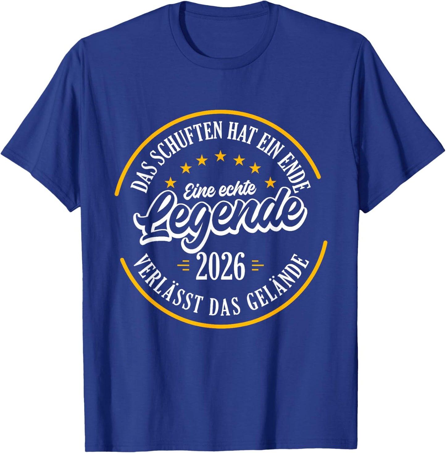 Retirement 2026 a real legend leaves the terrain , black T-Shirt - T-Shirt | Royal