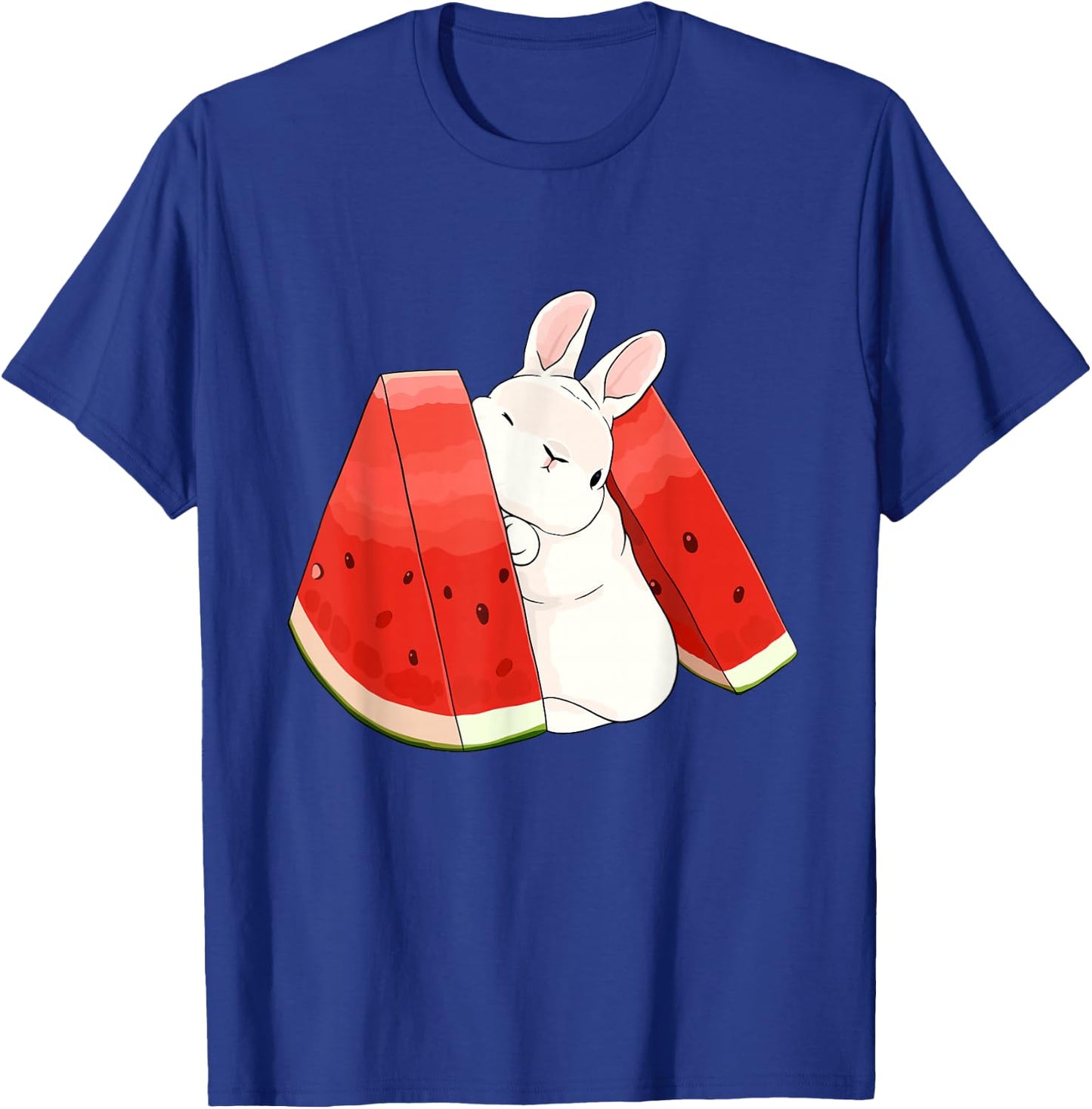 Cute Little Bunny Between Watermelon T-Shirt - T-Shirt | Royal