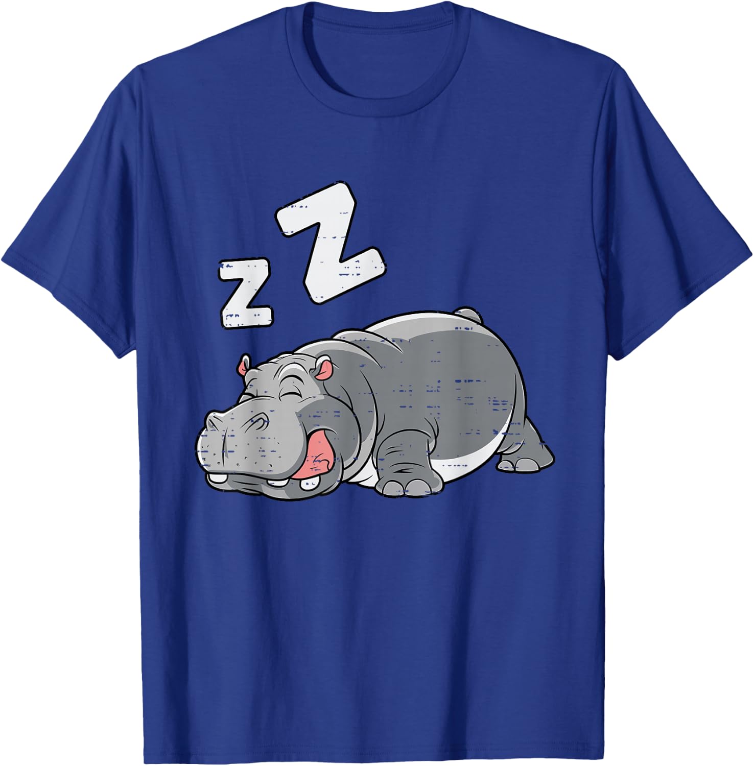Tired Hippo Funny Hippo Lovers T-Shirt - T-Shirt | Royal