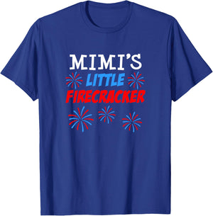 Mimi's Little Firecracker Cute Cartoon Grandchild T-Shirt - T-Shirt | Royal