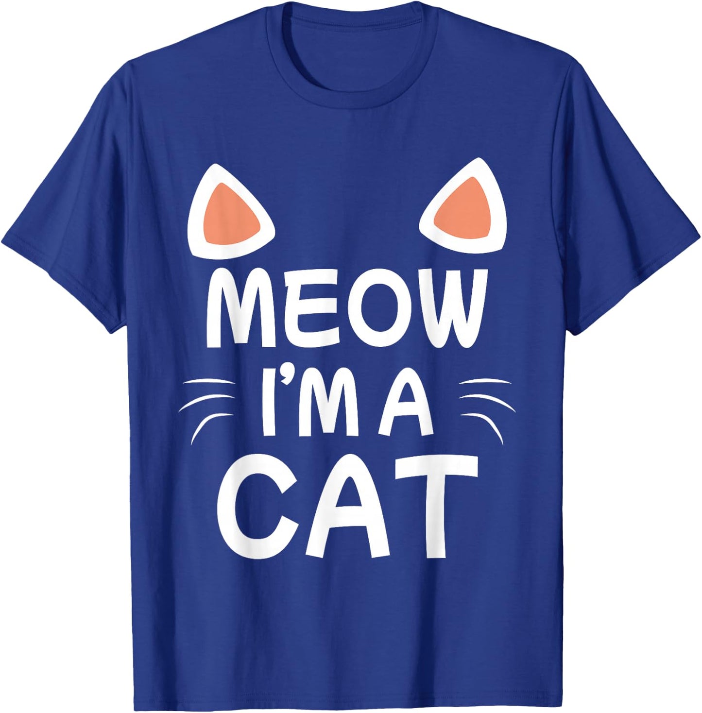 Meow I'm A Cat Cute Cat Costume Funny Kids Adults Gift T-Shirt - T-Shirt | Royal