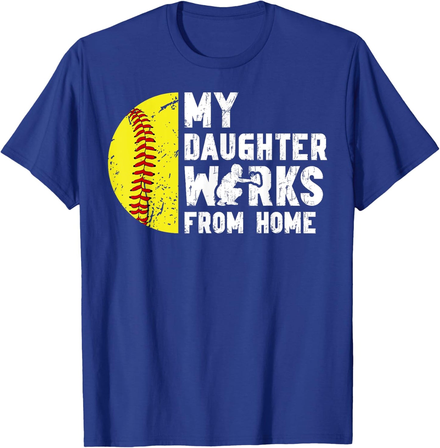 My Daughter Softball Catcher Dad Softball Catcher Father T-Shirt - T-Shirt | Royal