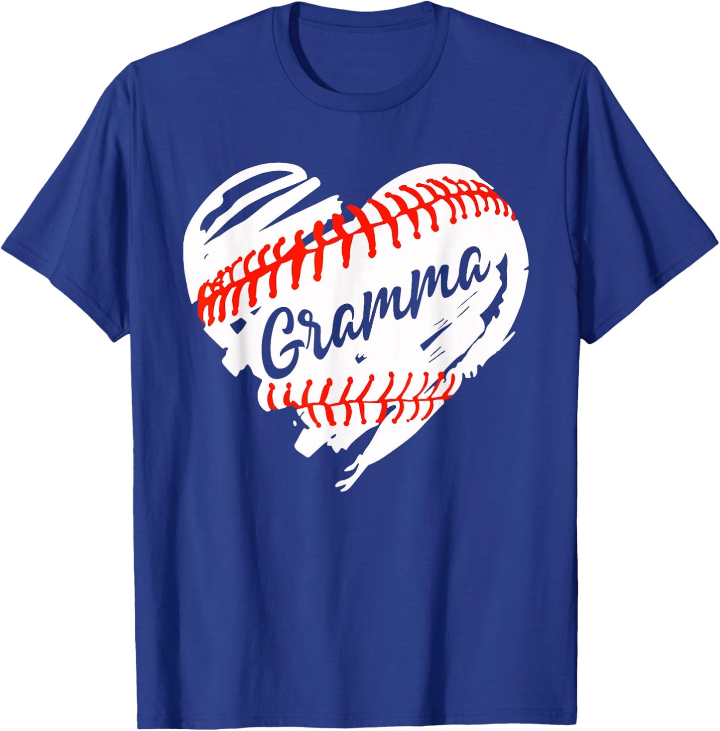 Baseball Heart Baseball Gramma Women Softball Mom Short T-Shirt - T-Shirt | Royal