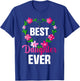 Best Daughter Ever Floral Design For Daughters T-Shirt - T-Shirt | Royal