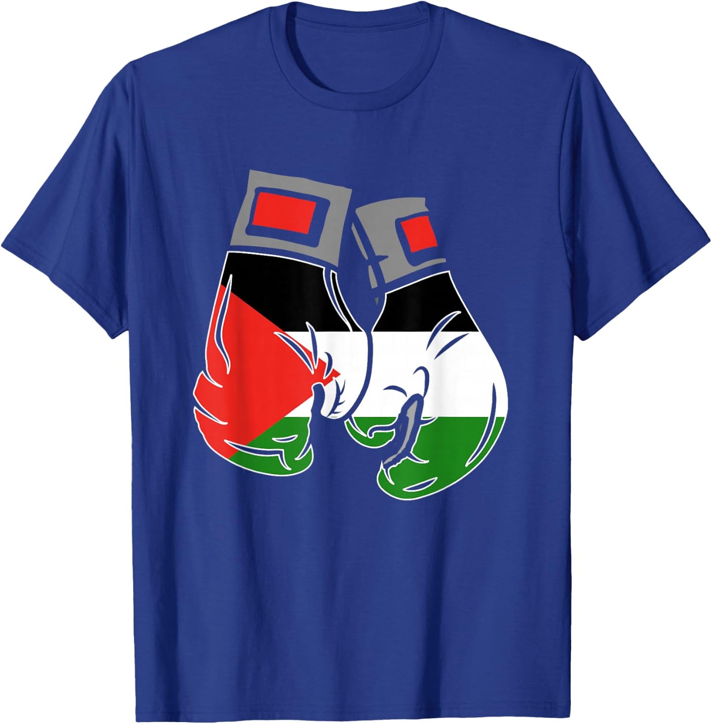 Boxing Glove with Palestine Flag , Black, S T-Shirt - T-Shirt | Royal