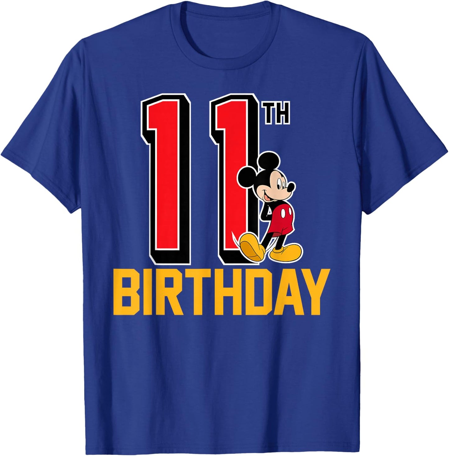 Disney - Mickey Mouse 11th Birthday T-Shirt - T-Shirt | Royal