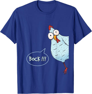 Chicken Looking Around The Corner - Bock T-Shirt - T-Shirt | Royal