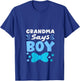 Women's Grandma Says Boy Gender Reveal Party Team Blue Voting V-Neck T-Shirt - T-Shirt | Royal