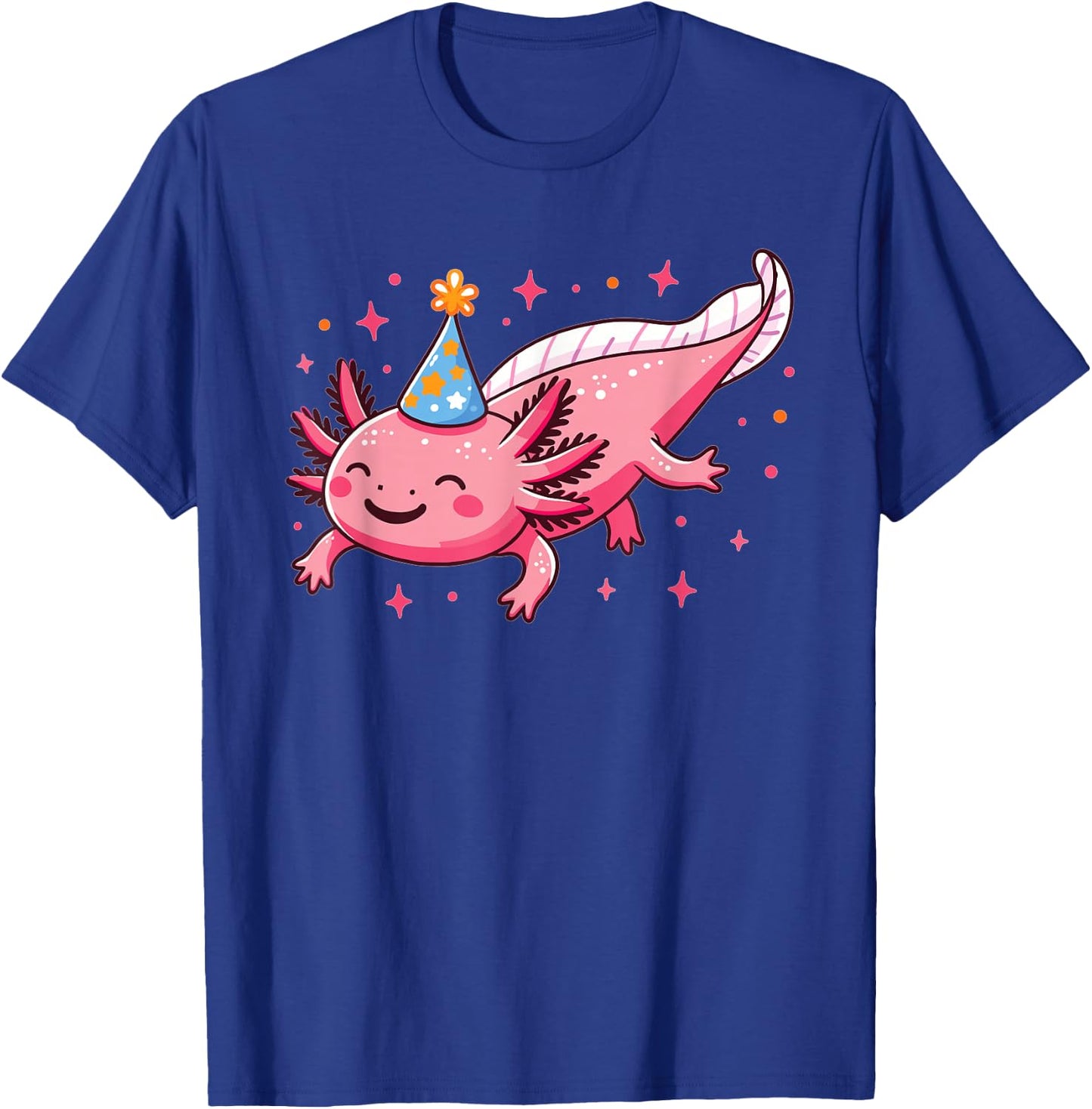 Axolotl Birthday for Children a Birthday Axolotl T-Shirt - T-Shirt | Royal