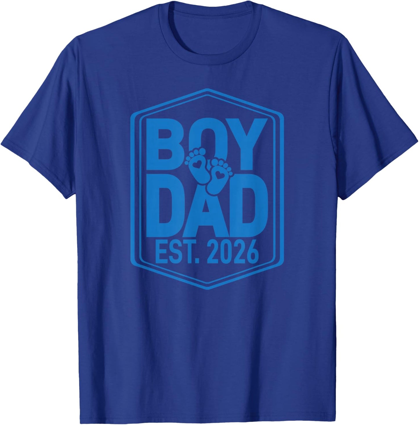 Boy Dad First Father's Day 2026 New Dad 1st Time Daddy T-Shirt - T-Shirt | Royal