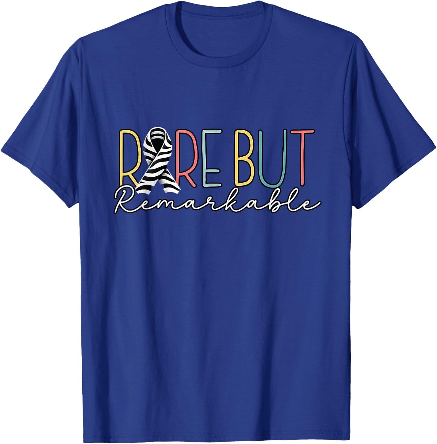 Rare Disease Awareness 2026 -Zebra Ribbon: Rare Disease Day T-Shirt - T-Shirt | Royal
