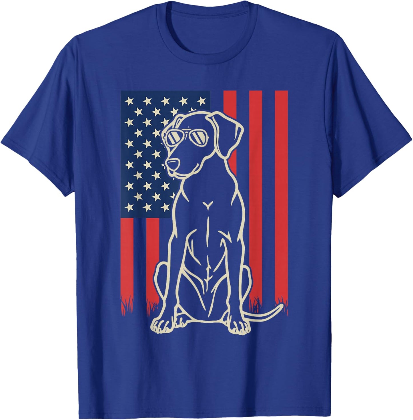 Catahoula Leopard Dog Lover 4th of July T-Shirt - T-Shirt | Royal