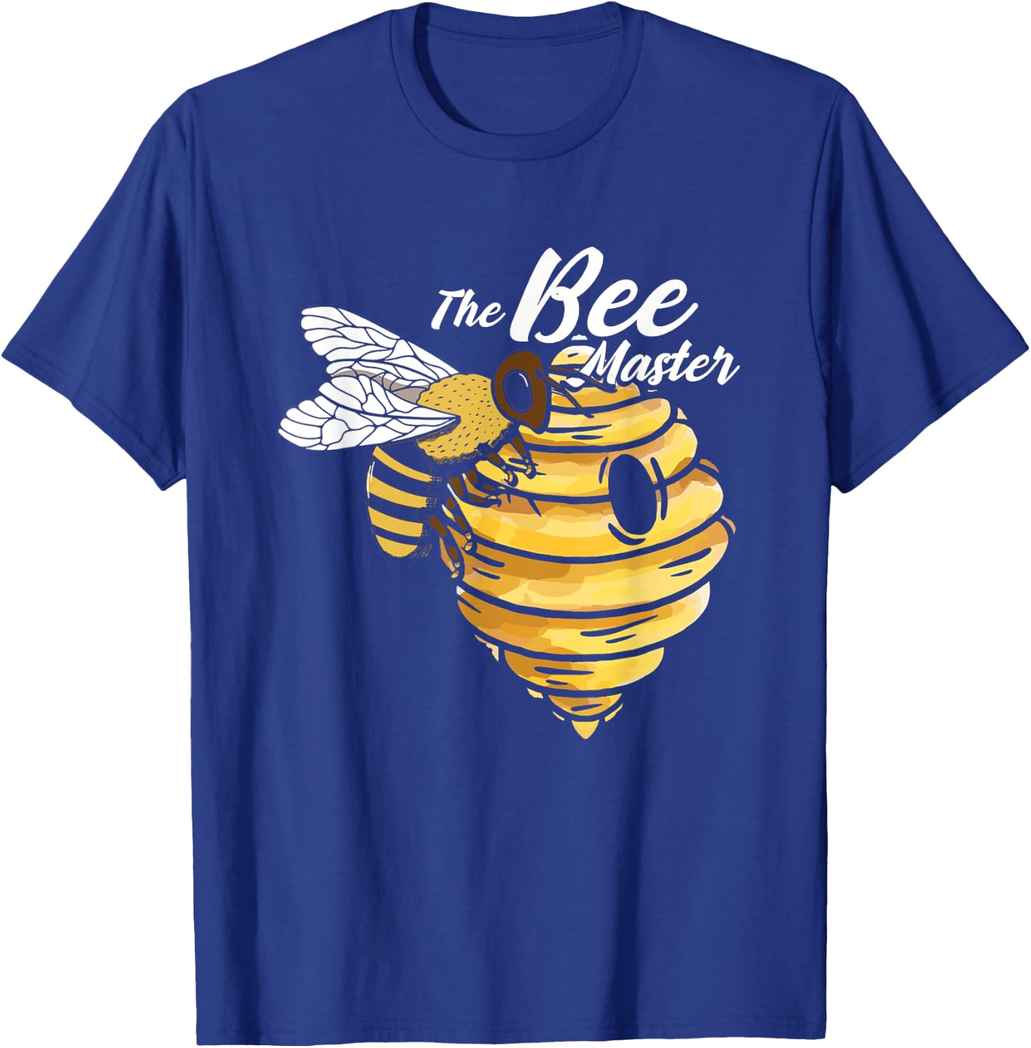 The Bee Master | Honey Bee Hive Honeycomb | Beekeeper T-Shirt - T-Shirt | Royal