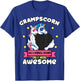 Grampscorn 1 Kid Father's Day Gramps Unicorn Granddaughter T-Shirt - T-Shirt | Royal