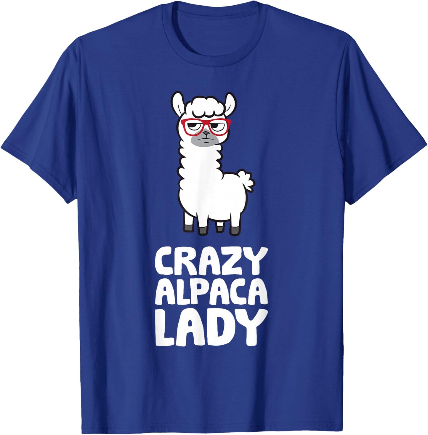 Crazy Alpaca Lady Pet Women Alpaca T-Shirt - T-Shirt | Royal