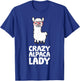 Crazy Alpaca Lady Pet Women Alpaca T-Shirt - T-Shirt | Royal