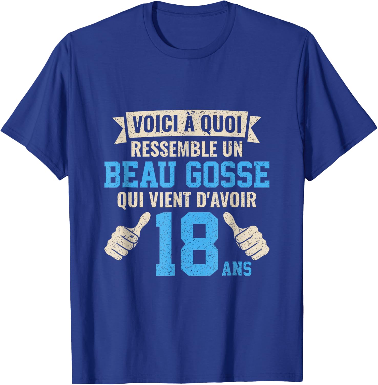 Birthday 18 Years Boy Beau Gosse , Black, S T-Shirt - T-Shirt | Royal